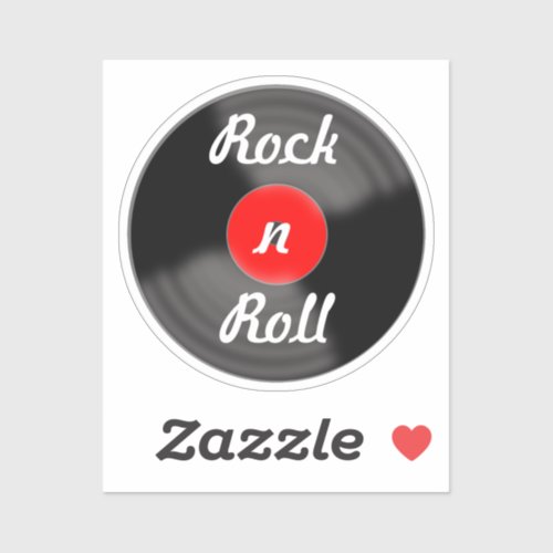 Rock and Roll Vinyl Record Stickers