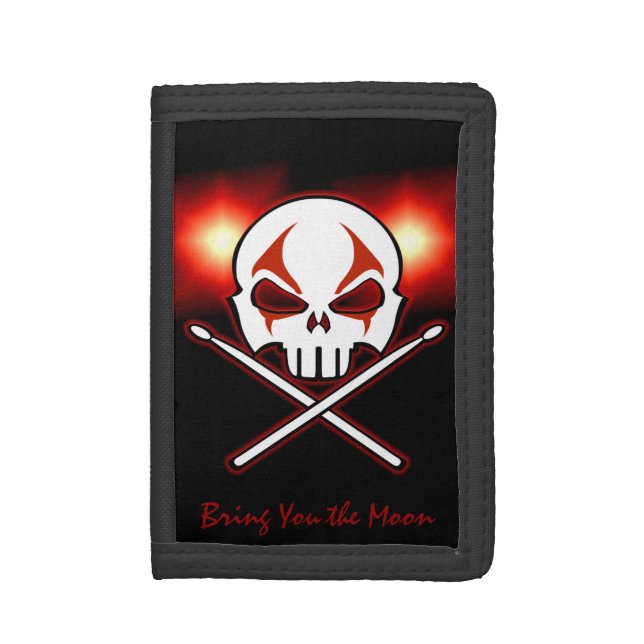 Rock and Roll Wallet Heavy Metal Drummer Wallet (Front Vertical)
