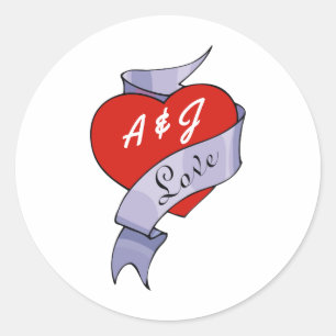 Rock and Roll Wedding Classic Round Sticker