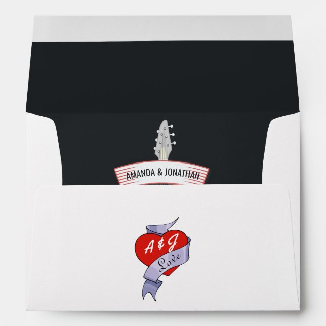 Rock and Roll Wedding Envelope (Back (Bottom))