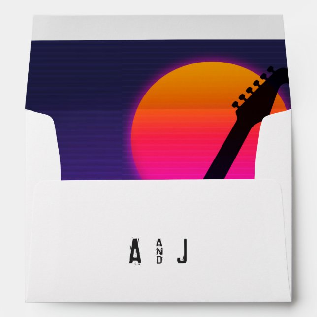 Rock and Roll Wedding Envelope (Back (Bottom))