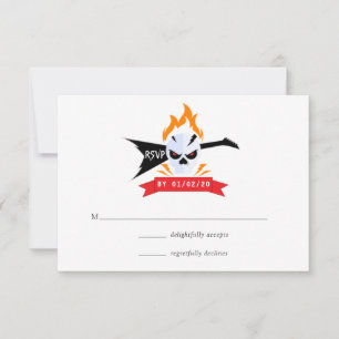 Rock and Roll Wedding RSVP Card