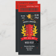Rock And Roll Wedding Ticket Custom Invitation at Zazzle