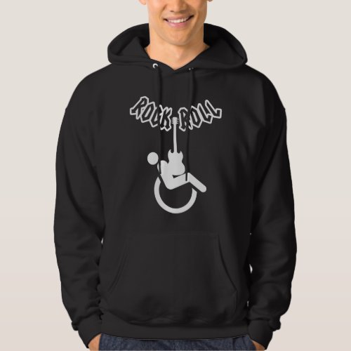 Rock and Roll Wheelchair User Disability Awareness Hoodie
