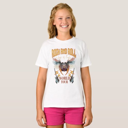 Rock And Roll  Wings Of Eagle T_Shirt