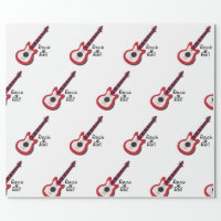 Vintage Guitar Happy Birthday Tissue Paper, Zazzle