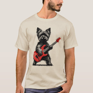 Rock and Roll Yorkshire Terrier Dog  T-Shirt