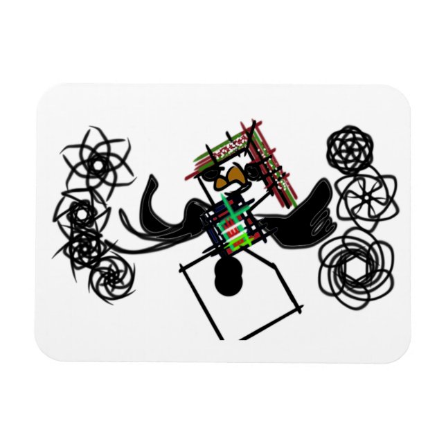 Rock around snowman magnet (Horizontal)