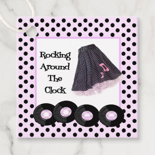 Rock Around the Clock Favor Tags