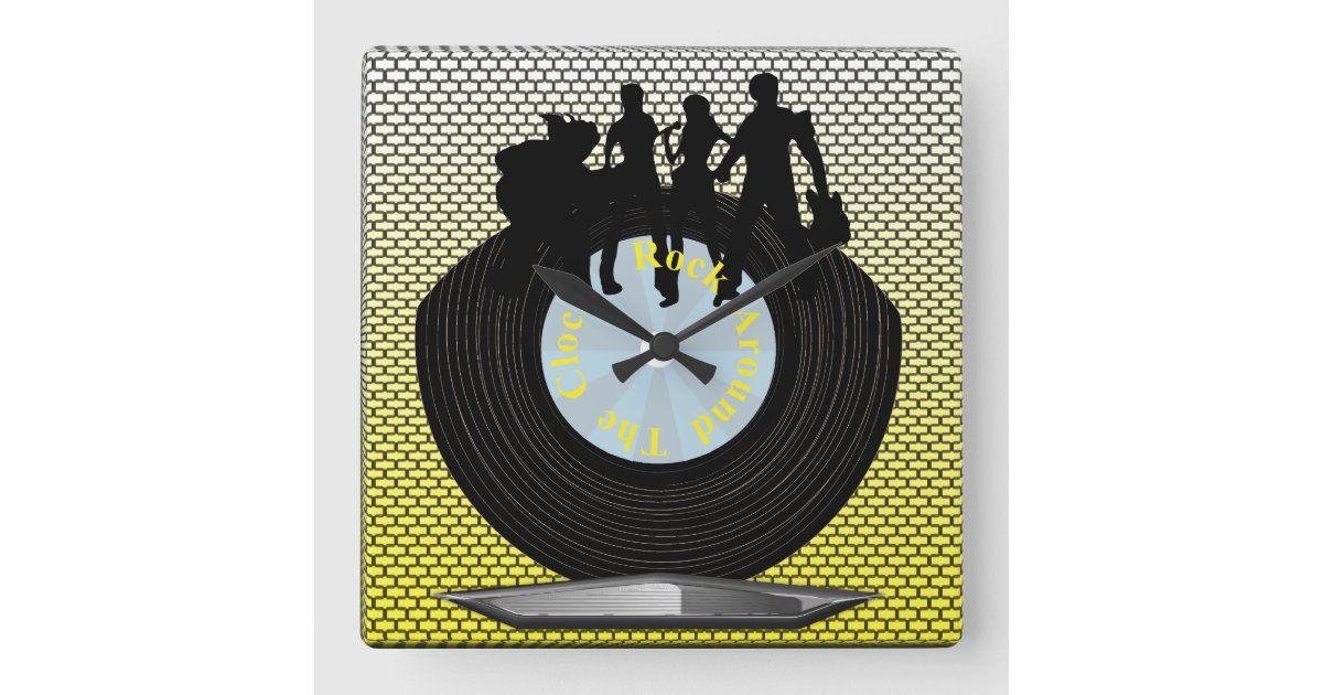 Rock Around The Clock Music Themed Wall Clock Zazzle