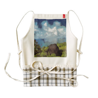 Rock as the center piece zazzle HEART apron