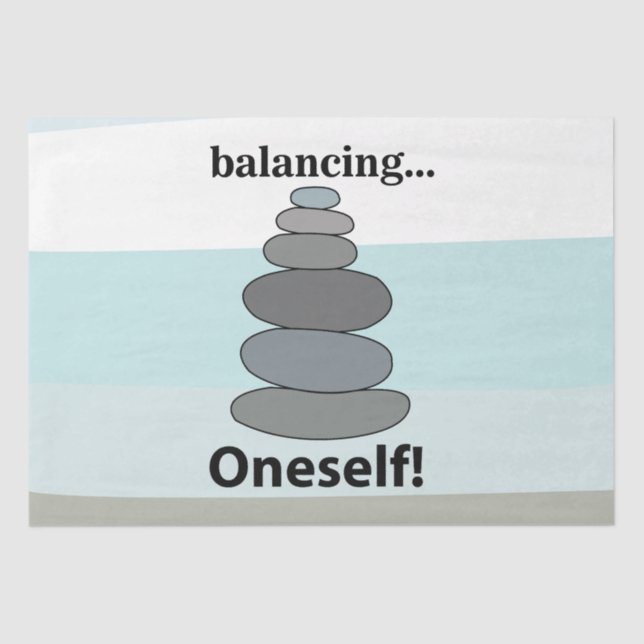 Rock Balancing Stone Balancing  Tissue Paper (Front)