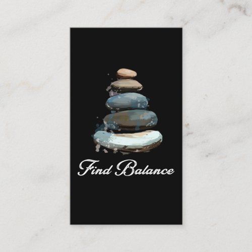 Rock Balancing Stone Stacking Balance Business Card