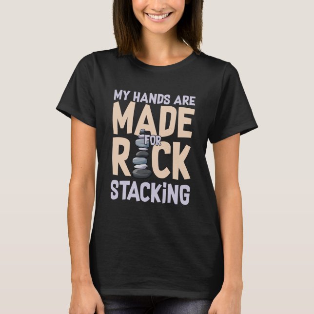 Rock Balancing Stone Stacking Game Balancer  7 T-Shirt (Front)