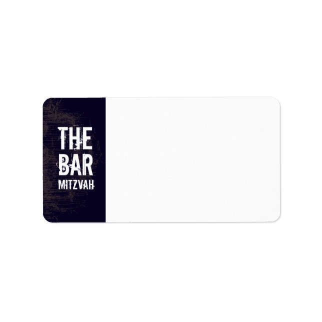 Rock Band Bar Mitzvah Address Label (Front)