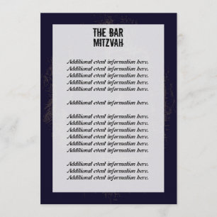 Rock Band Bar Mitzvah Info Card
