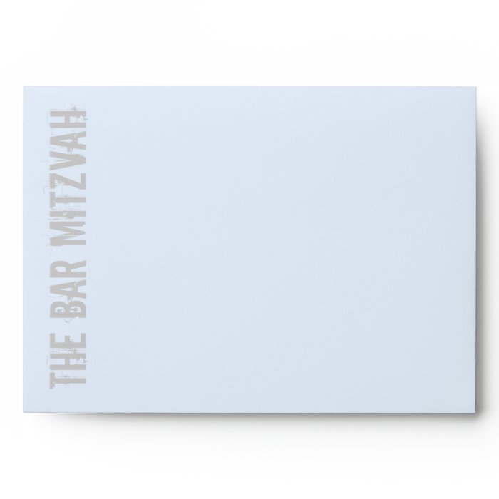 Rock Band Bar Mitzvah Invitation Envelope in Blue envelopes by