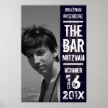 Rock Band Bar Mitzvah Photo Poster Black at Zazzle