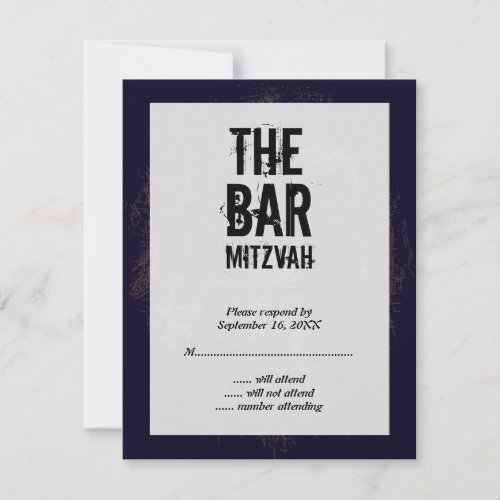 Rock Band Bar Mitzvah Reply Card