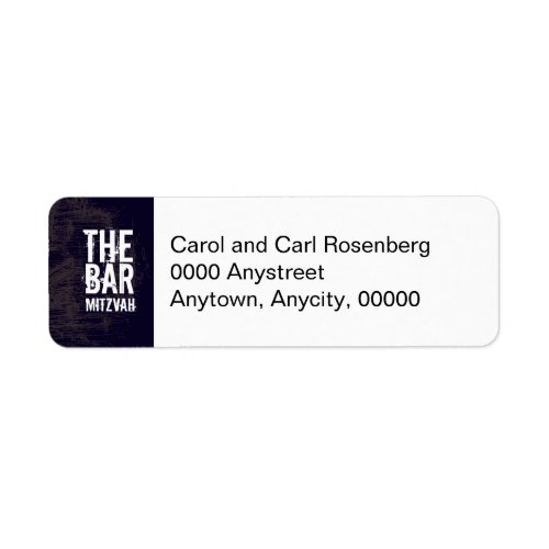 Rock Band Bar Mitzvah Return Address Label