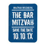 Rock Band Bar Mitzvah Save The Date Magnet, Blue Magnet at Zazzle