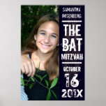 Rock Band Bat Mitzvah Poster In Black at Zazzle