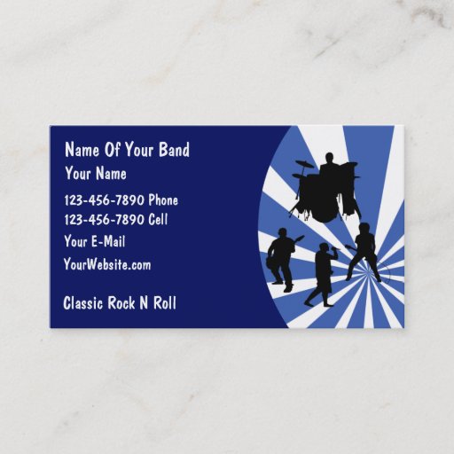 Customizable Rock Band Business Card
