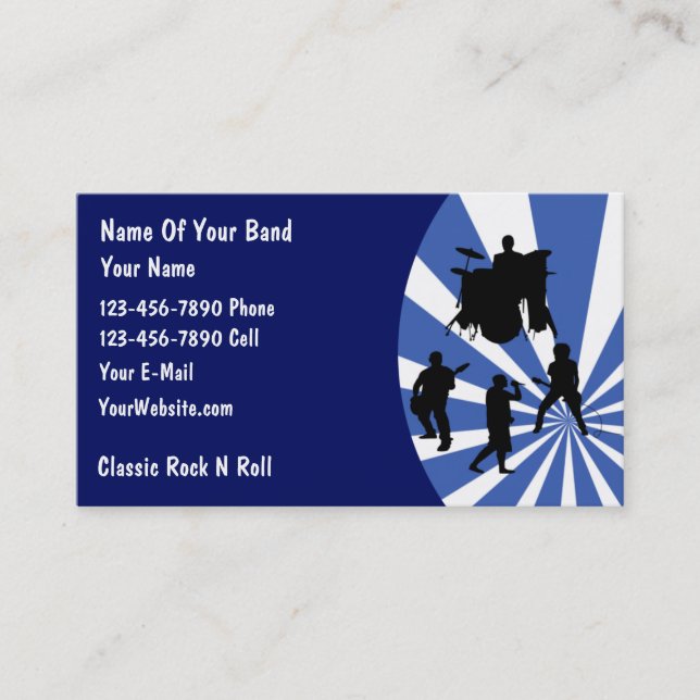 Rock Band Business Card (Front)