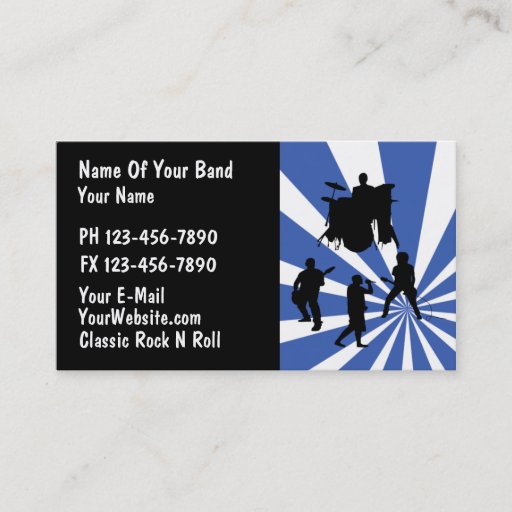 Customizable Rock Band Business Card