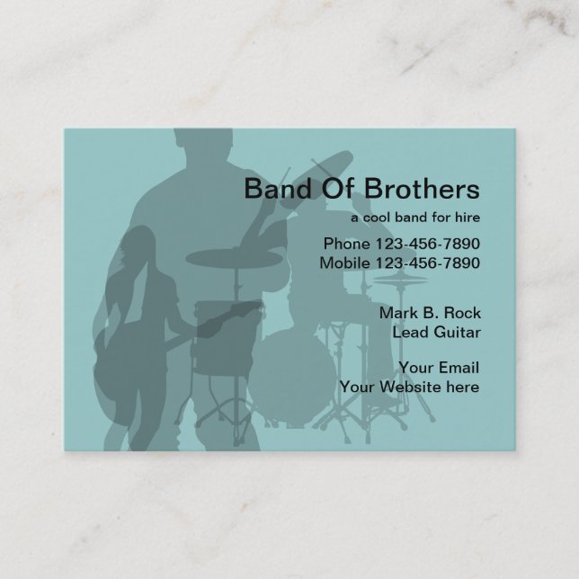 Rock Band Business Cards (Front)