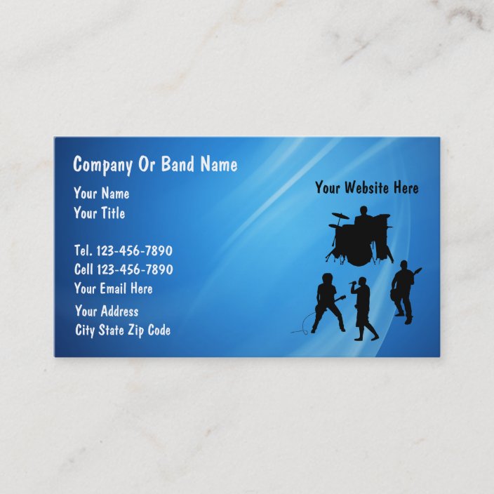 Band Business Cards Live Music Band Business Card Template
