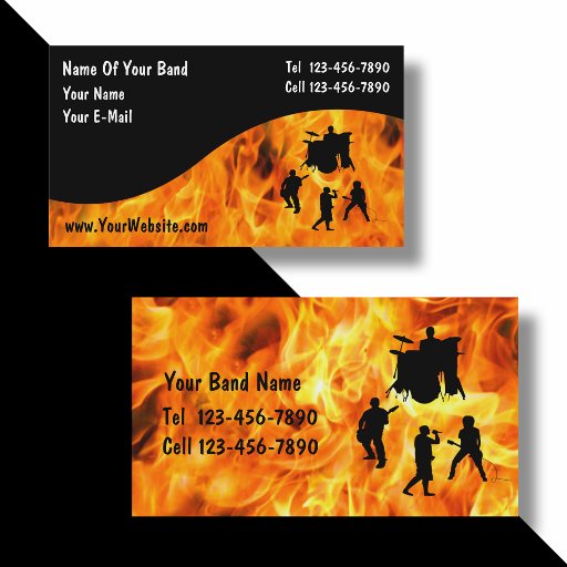 Customizable Rock Band Business Cards