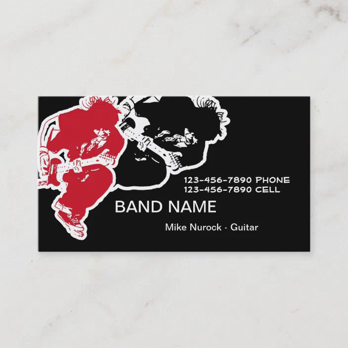 Rock Band Business Cards Zazzle Com