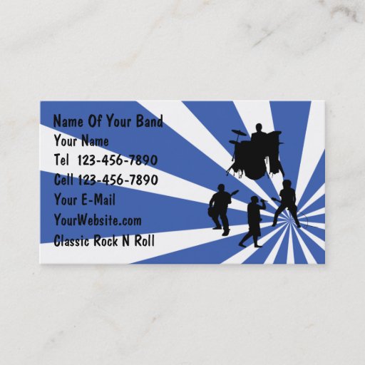 Customizable Rock Band Business Cards