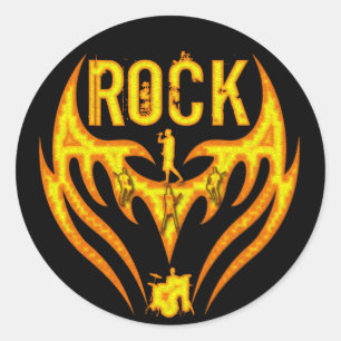 ROCK BAND CLASSIC ROUND STICKER