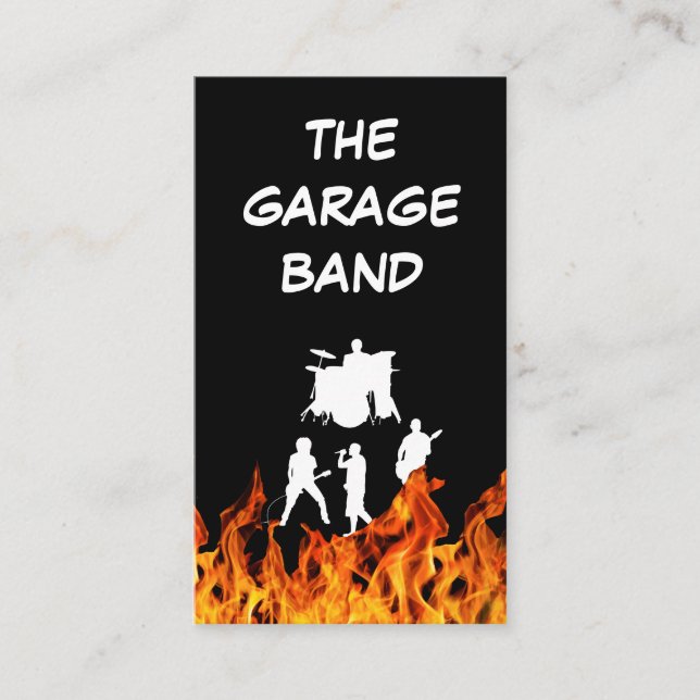 Rock Band Music Business Cards (Front)