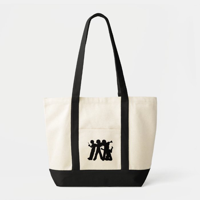 Rock Band Silhouette Tote Bag