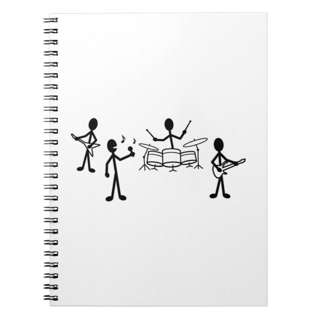Rock Band Stick Figure Notebook (Front)