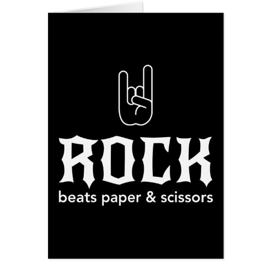 Rock...Beats Paper & Scissors Cards (Front)