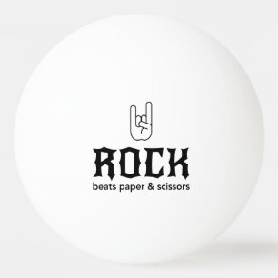 Rock...Beats Paper & Scissors Ping-Pong Ball
