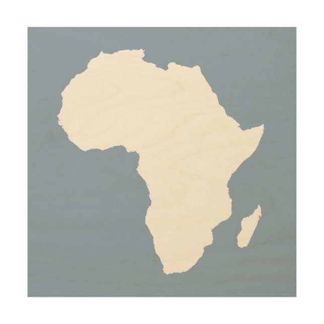 Rock Blue Audacious Africa Wood Wall Art (Front)