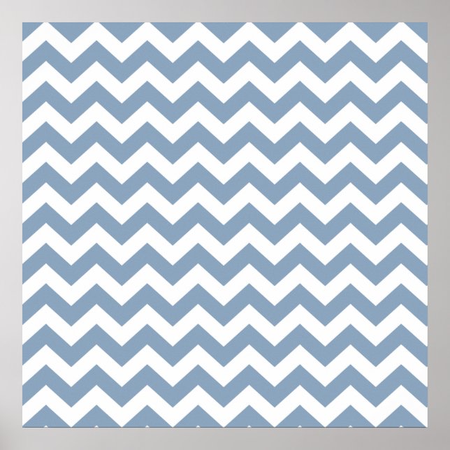 Rock Blue Safari Chevron Poster (Front)