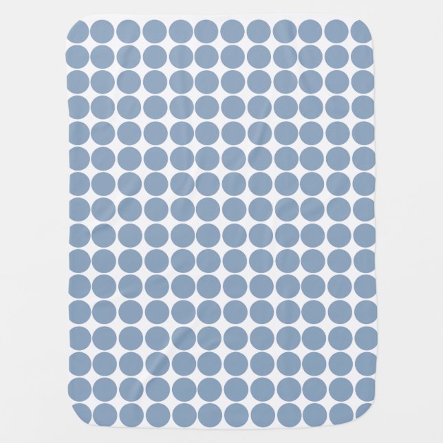 Rock Blue Safari Dot Receiving Blanket (Front)