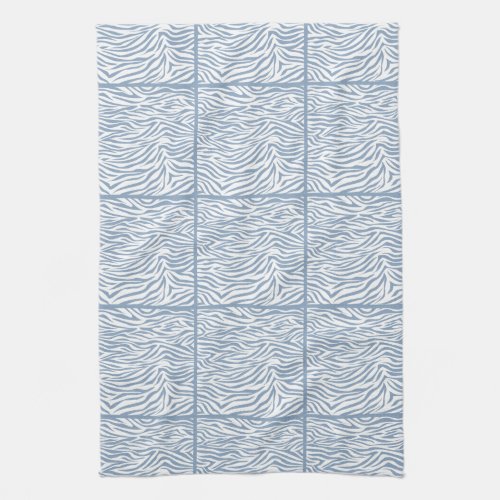 Rock Blue Safari Zebra tiled design Towel
