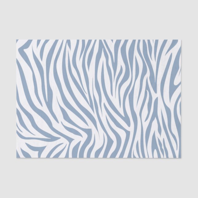 Rock Blue Safari Zebra Tissue Paper (Front)
