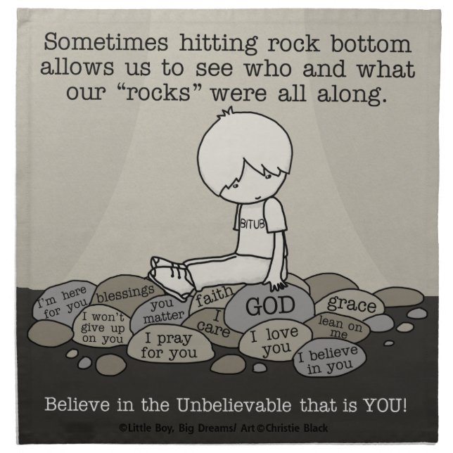 Rock Bottom Cloth Napkin (Front)