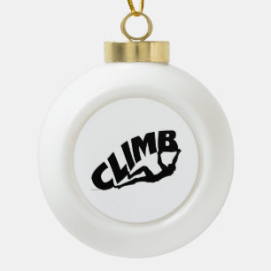 Rock Bouldering Ceramic Ball Christmas Ornament