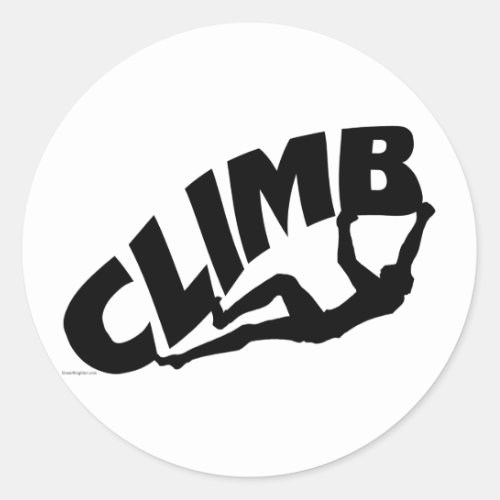 Rock Bouldering Classic Round Sticker