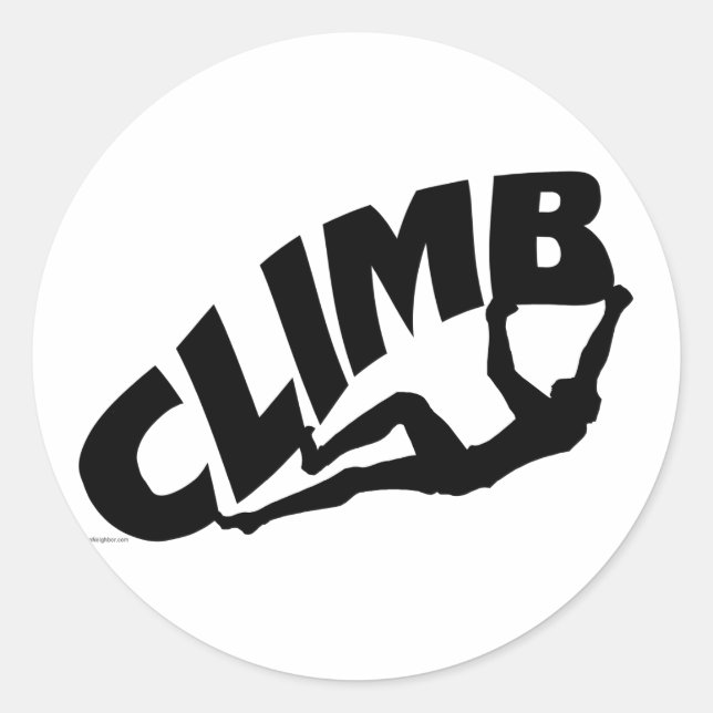 Rock Bouldering Classic Round Sticker (Front)