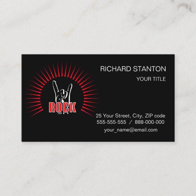 Rock Business Card (Front)